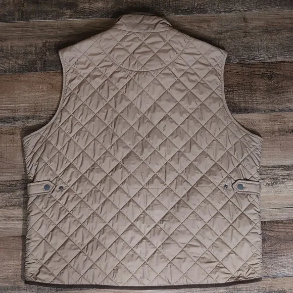 Peter Millar Essex Quilted Vest Pebble Beach Embroidered Logo Size XXL In Brown